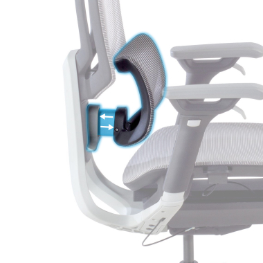 silla ergonomica gris valkyr malla brazos regulables 4d doble soporte lumbar reposacabezas 5