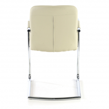 outlet silla de oficina beige dallas piel sintetica brazos fijos 8