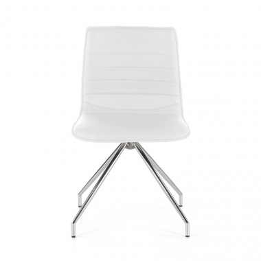 outlet silla de oficina blanco alisa piel sintetica sin brazos 3