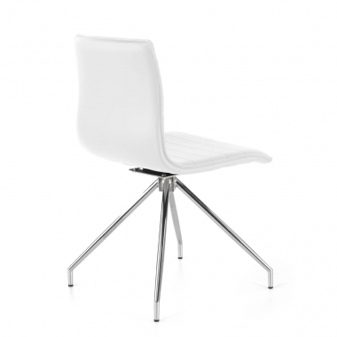 outlet silla de oficina blanco alisa piel sintetica sin brazos 6