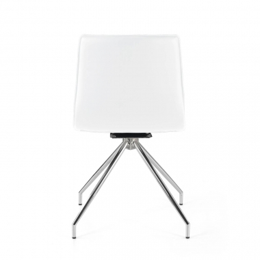 outlet silla de oficina blanco alisa piel sintetica sin brazos 7