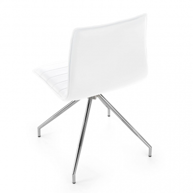 outlet silla de oficina blanco alisa piel sintetica sin brazos 4
