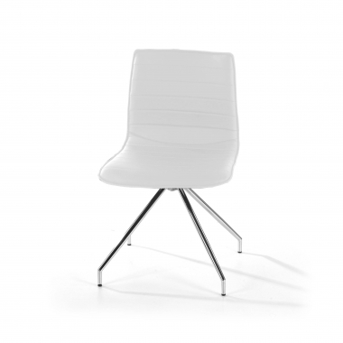 outlet silla de oficina blanco alisa piel sintetica sin brazos 8