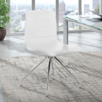 Silla Cube Giratoria Cromo Blanco_1
