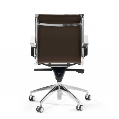 outlet silla de oficina marron brenton piel sintetica brazos fijos 6