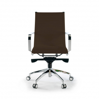 outlet silla de oficina marron brenton piel sintetica brazos fijos 3