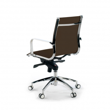 outlet silla de oficina marron brenton piel sintetica brazos fijos 8