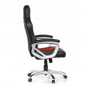 outlet silla de oficina rojo dakar piel sintetica brazos fijos 4