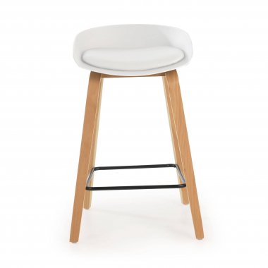outlet silla de oficina blanco helsinki piel sintetica sin brazos 2