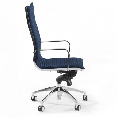 outlet silla de oficina azul brenton piel sintetica brazos fijos 6
