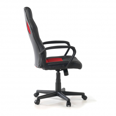 outlet silla de oficina rojo montmelo piel sintetica brazos fijos 7