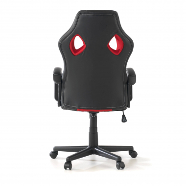 outlet silla de oficina rojo montmelo piel sintetica brazos fijos 4
