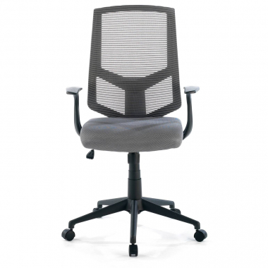 outlet silla de oficina gris archer malla brazos fijos 3