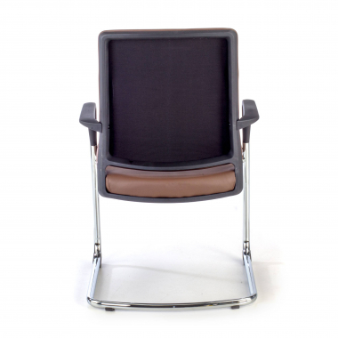 outlet silla de oficina marron bali piel sintetica brazos fijos 6