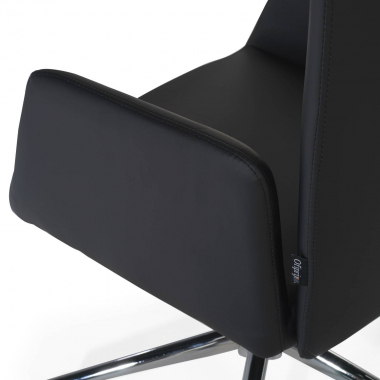 outlet silla de oficina negro bridget tela brazos fijos 5