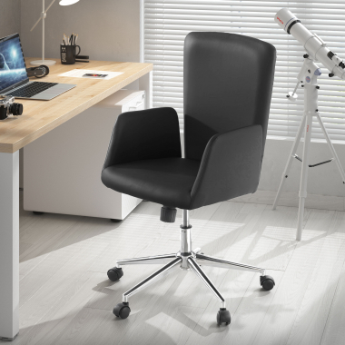 outlet silla de oficina negro bridget tela brazos fijos 2