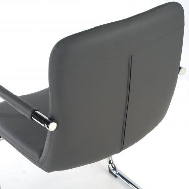outlet silla de oficina gris dallas piel sintetica brazos fijos 5