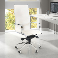 Sillón oficina diseño Brenton, marco de acero, respaldo alto 210874 - (Outlet)