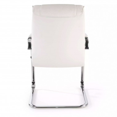 outlet silla de oficina blanco atlanta piel natural brazos fijos 5