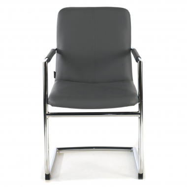 outlet silla de oficina gris dallas piel sintetica brazos fijos 3