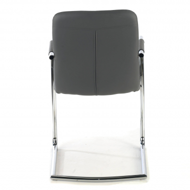 outlet silla de oficina gris dallas piel sintetica brazos fijos 6