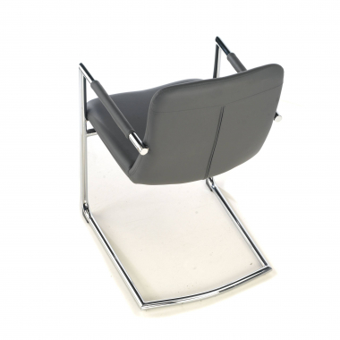 outlet silla de oficina gris dallas piel sintetica brazos fijos 8