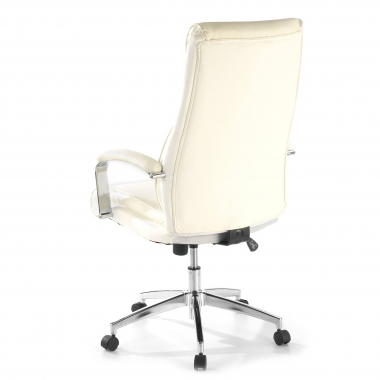 outlet silla de oficina blanco counter piel sintetica brazos fijos 7