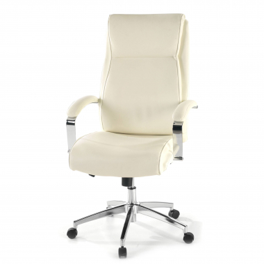 outlet silla de oficina blanco counter piel sintetica brazos fijos 8