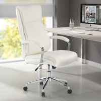 Sillón Oficina Counter, resistente hasta 150kg, fabricado en acero y piel 210886 - (Outlet)