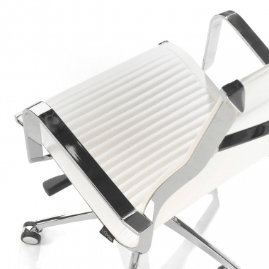 outlet silla de oficina blanco brenton piel sintetica brazos fijos 5