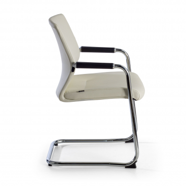 outlet silla de oficina blanco adele tela brazos fijos 4