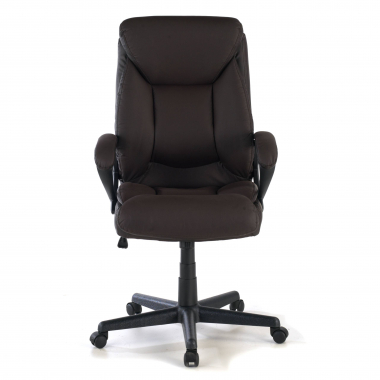 outlet silla de oficina marron denis piel sintetica brazos fijos 3