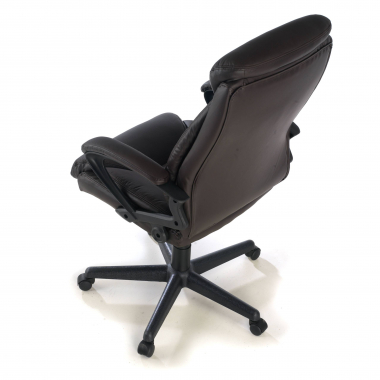 outlet silla de oficina marron denis piel sintetica brazos fijos 6