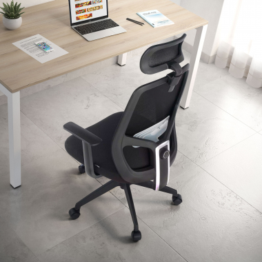 outlet silla de oficina negro argos malla brazos fijos 2