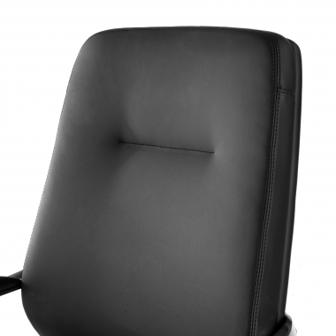 outlet silla de oficina negro rabat piel sintetica brazos fijos 9