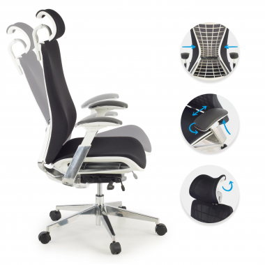 outlet silla de oficina negro miller malla brazos moviles 3
