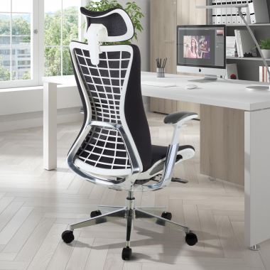 outlet silla de oficina negro miller malla brazos moviles 2