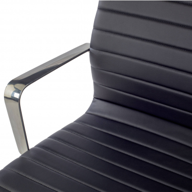 outlet silla de oficina negro class piel sintetica brazos fijos 4