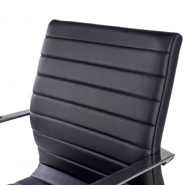 outlet silla de oficina negro class piel sintetica brazos fijos 5