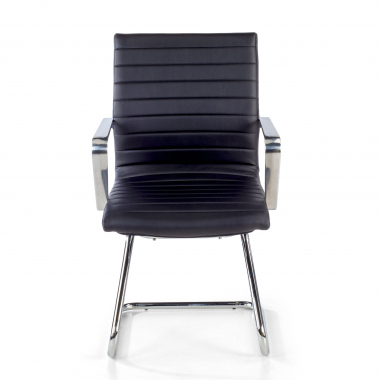 outlet silla de oficina negro class piel sintetica brazos fijos 3