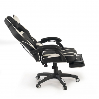 outlet silla de oficina blanco logan piel sintetica brazos moviles 6