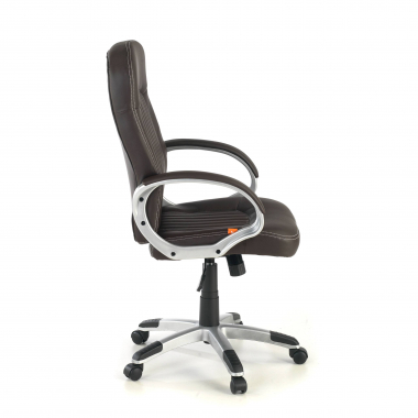 outlet silla de oficina marron lisboa piel sintetica brazos fijos 7