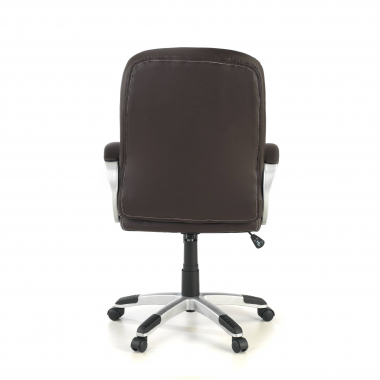 outlet silla de oficina marron lisboa piel sintetica brazos fijos 8