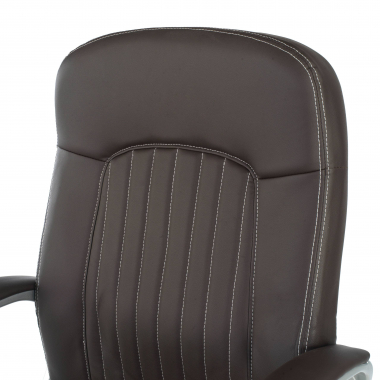 outlet silla de oficina marron lisboa piel sintetica brazos fijos 5