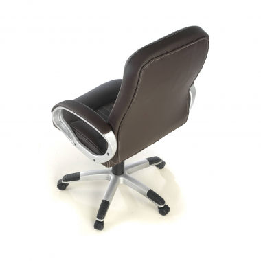 outlet silla de oficina marron lisboa piel sintetica brazos fijos 6