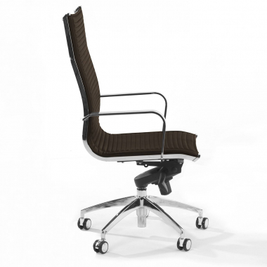 outlet silla de oficina marron brenton piel sintetica brazos fijos 7
