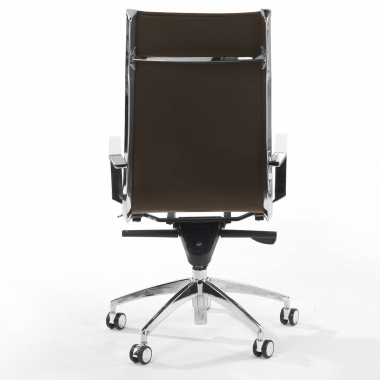 outlet silla de oficina marron brenton piel sintetica brazos fijos 8