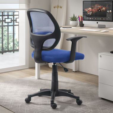 outlet silla de oficina azul one malla brazos fijos 2