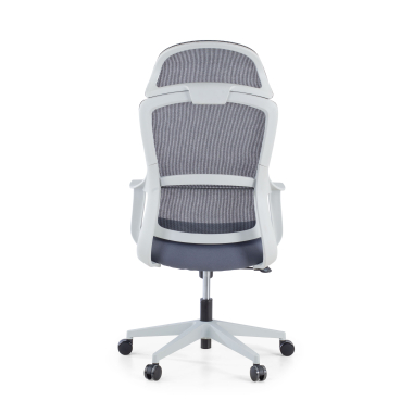outlet silla de oficina blanco gris nebula malla brazos fijos 6