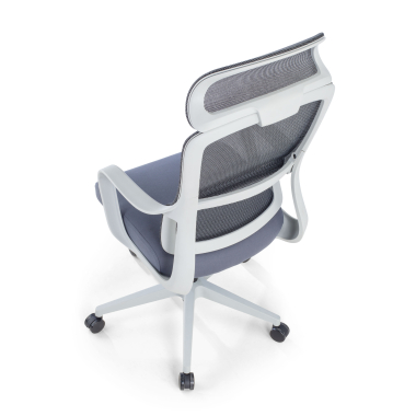 outlet silla de oficina blanco gris nebula malla brazos fijos 7